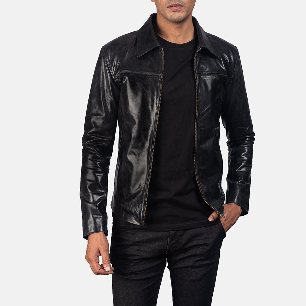 leather jacket black jacket business casual Men's Black Leather Jackets Iconic Outerwear The Jacket Maker Pakistan